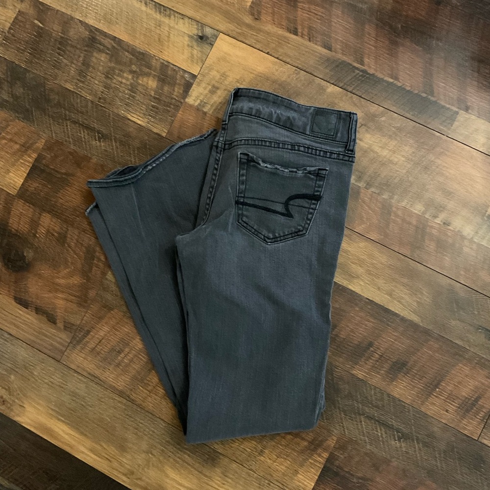 American Eagle Outfitters Gray Flare Jeans